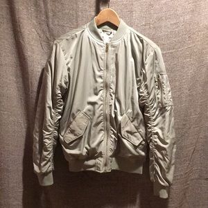 Satin mint green H&M bomber, never worn